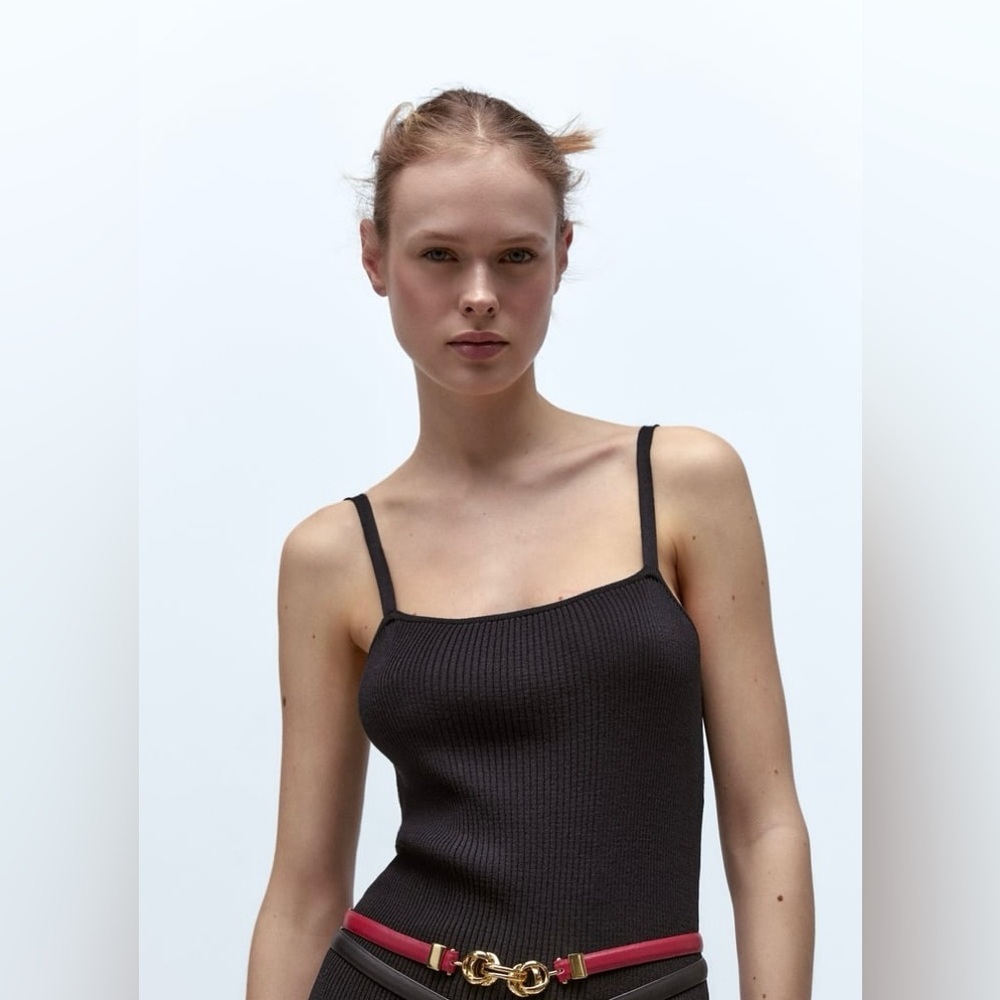 NWT Zara Red Leather Belt